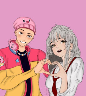 Half body couple art